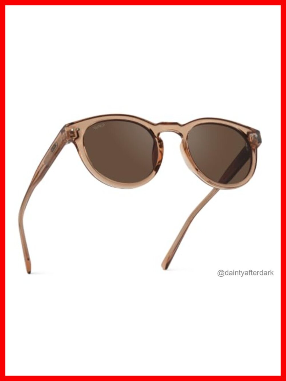 Polarized Round Acetate Sunglasses UV400 Full Frame for Women